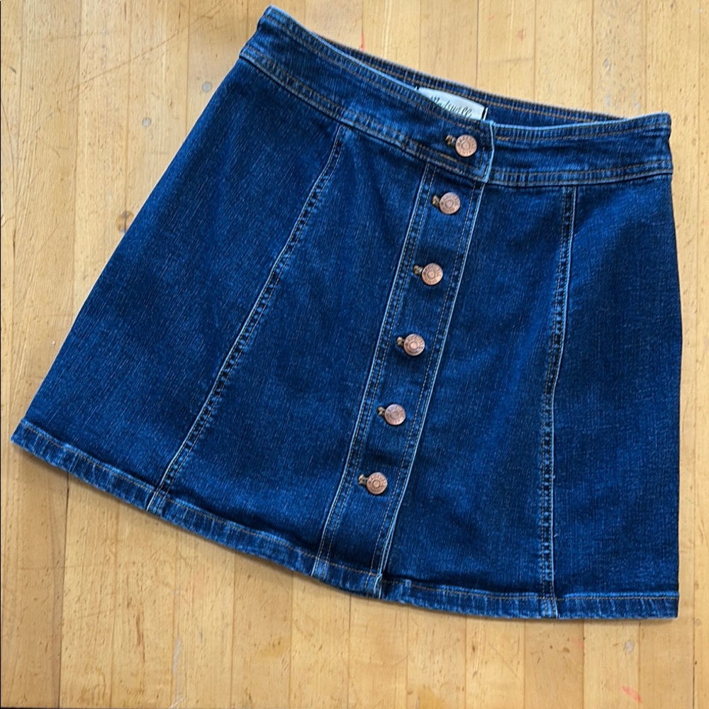 Madewell Denim Button-Up Skirt